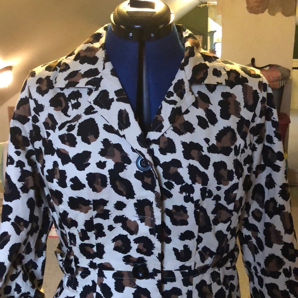 ๐ Silk land leopard print dress jacket small - Picture 6 of 8
